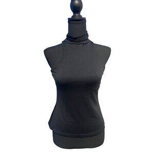 Susan Monaco Black Sleeveless Turtle Neck, Layering, Work Attire, Casual Top, S